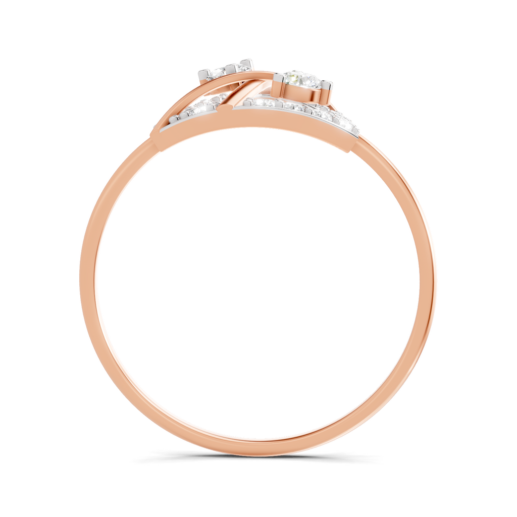 Sparkles Lab Grown Diamond 0.29 Carat Cluster Diamond Ring| 14K Rose Gold