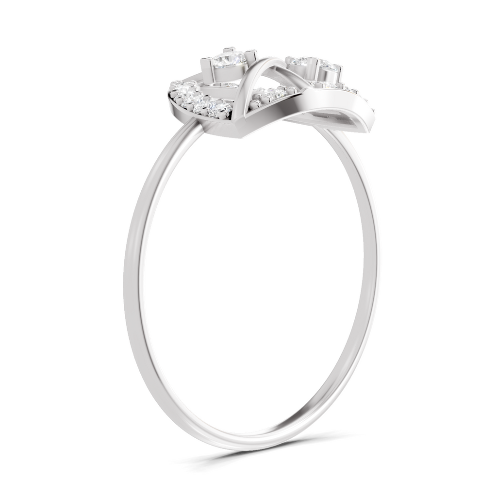 Sparkles Lab Grown Diamond 0.29 Carat Cluster Diamond Ring| 14K White Gold