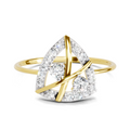 Sparkles Lab Grown Diamond 0.29 Carat Cluster Diamond Ring| 14K Yellow Gold
