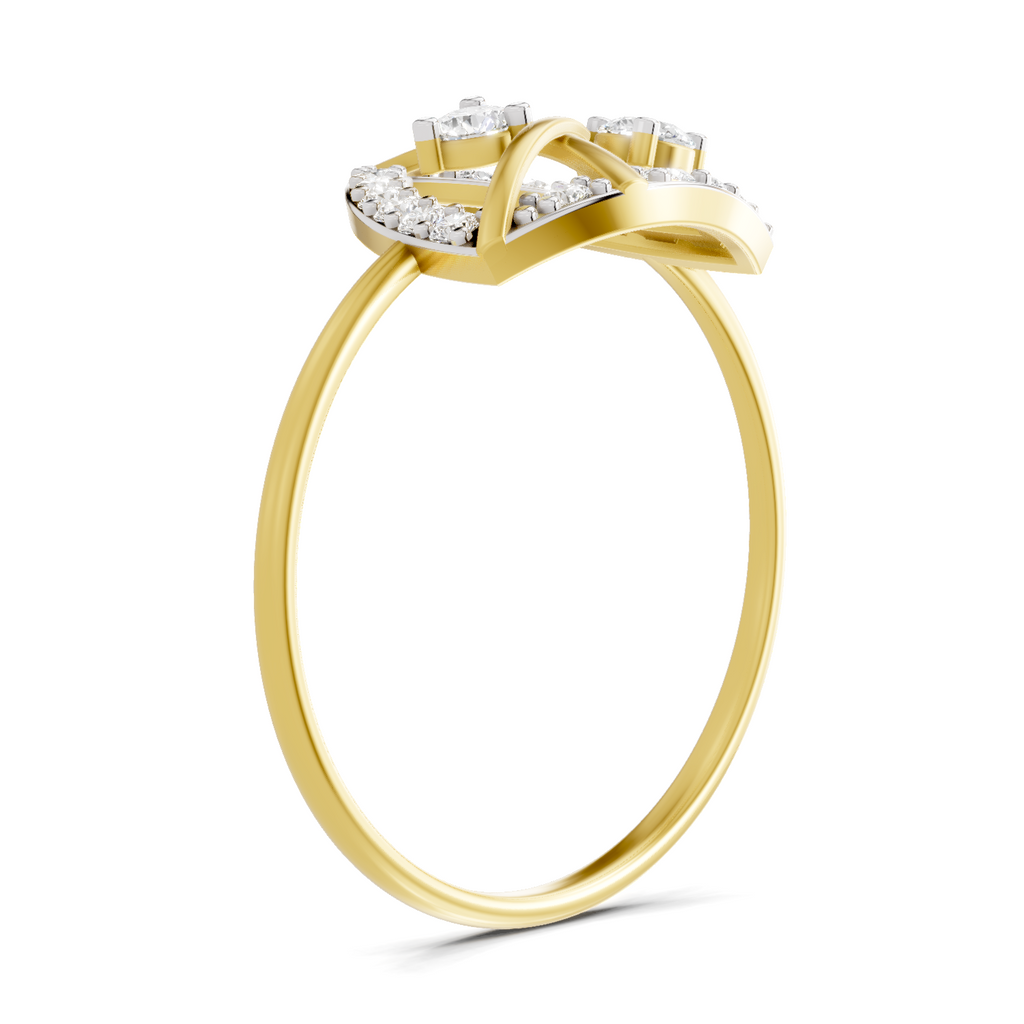 Sparkles Lab Grown Diamond 0.29 Carat Cluster Diamond Ring| 14K Yellow Gold