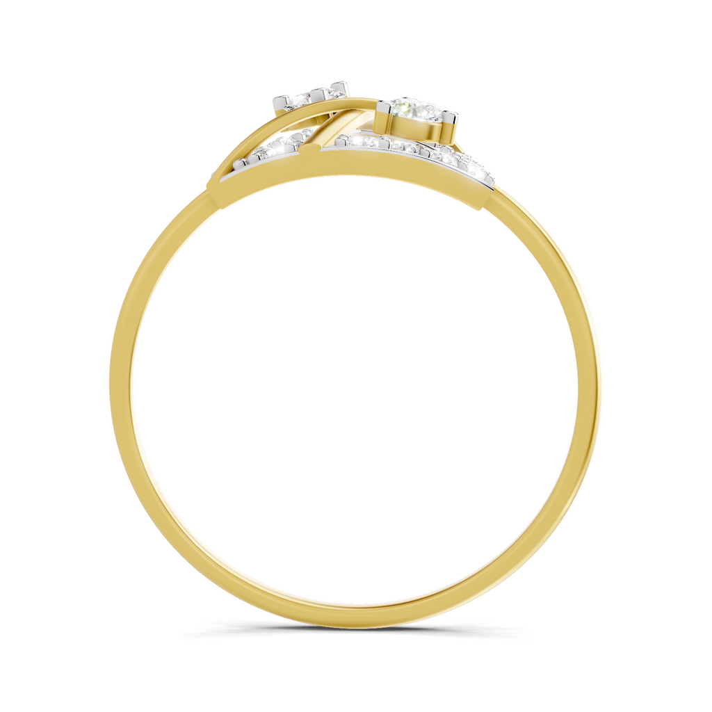 Sparkles Lab Grown Diamond 0.29 Carat Cluster Diamond Ring| 14K Yellow Gold