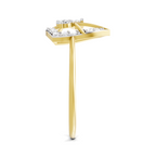 Sparkles Lab Grown Diamond 0.29 Carat Cluster Diamond Ring| 14K Yellow Gold