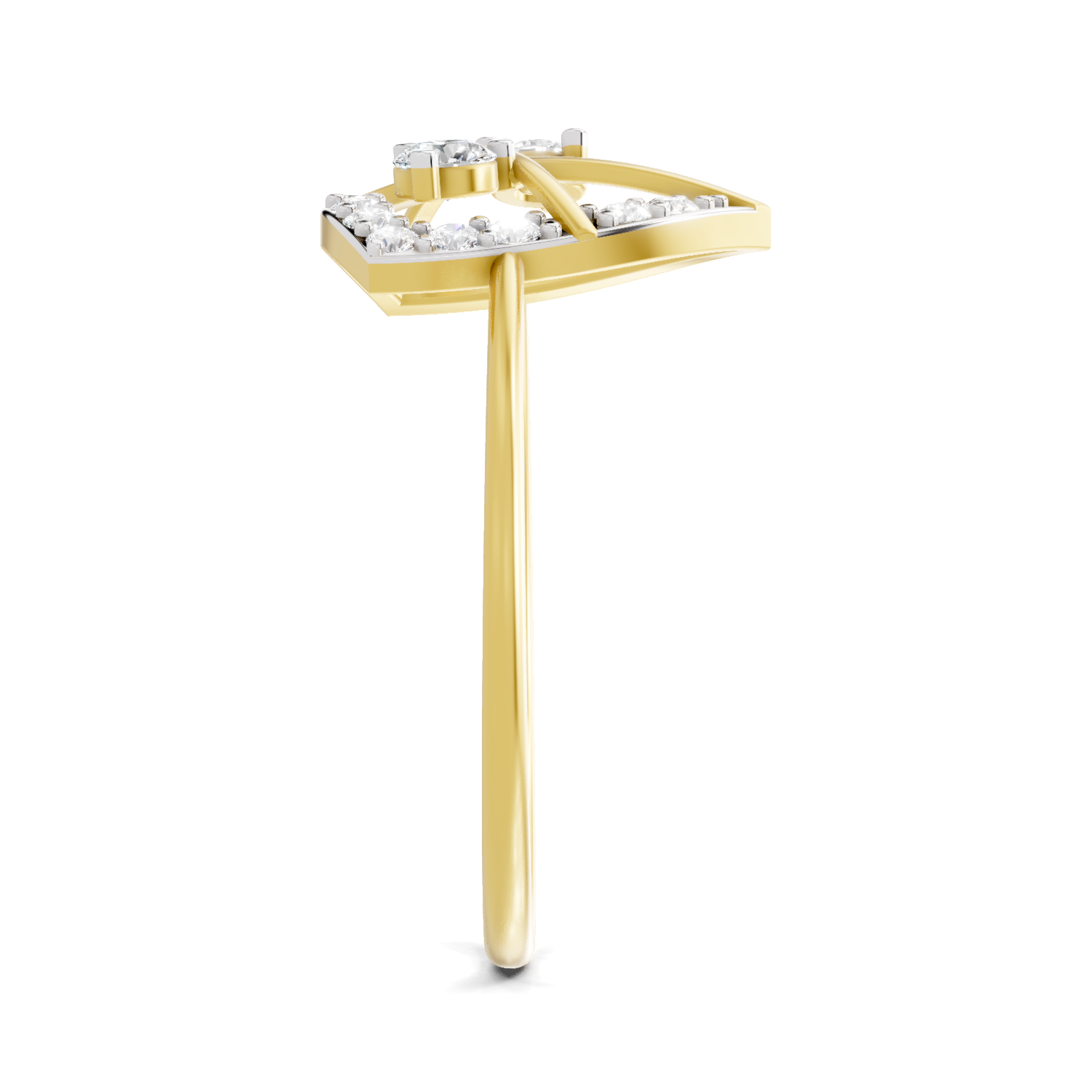 Sparkles Lab Grown Diamond 0.29 Carat Cluster Diamond Ring| 14K Yellow Gold