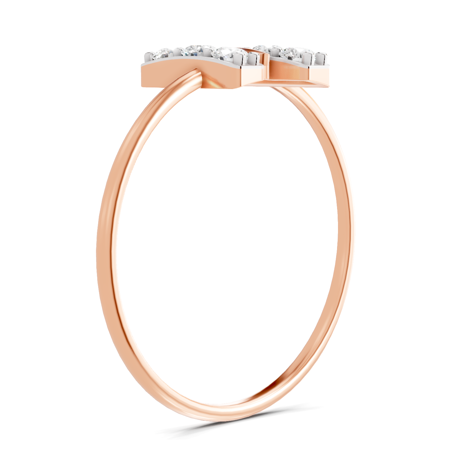 Sparkles Lab Grown Diamond 0.17 Carat Parallel Grace Ring| 14K Rose Gold