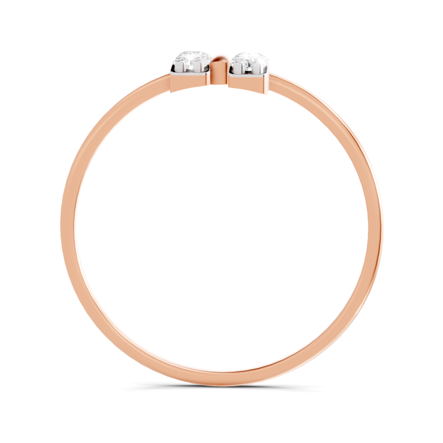 Sparkles Lab Grown Diamond 0.17 Carat Parallel Grace Ring| 14K Rose Gold