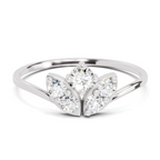 Sparkles Lab Grown Diamond 0.31 Carat Floral Grace Ring| 14K White Gold