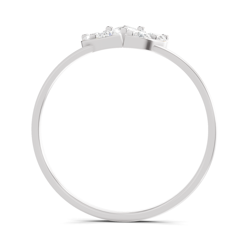 Sparkles Lab Grown Diamond 0.31 Carat Floral Grace Ring| 14K White Gold