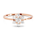 Sparkles Lab Grown Diamond 0.24 Snowflake Cluster Ring| 14K Rose Gold