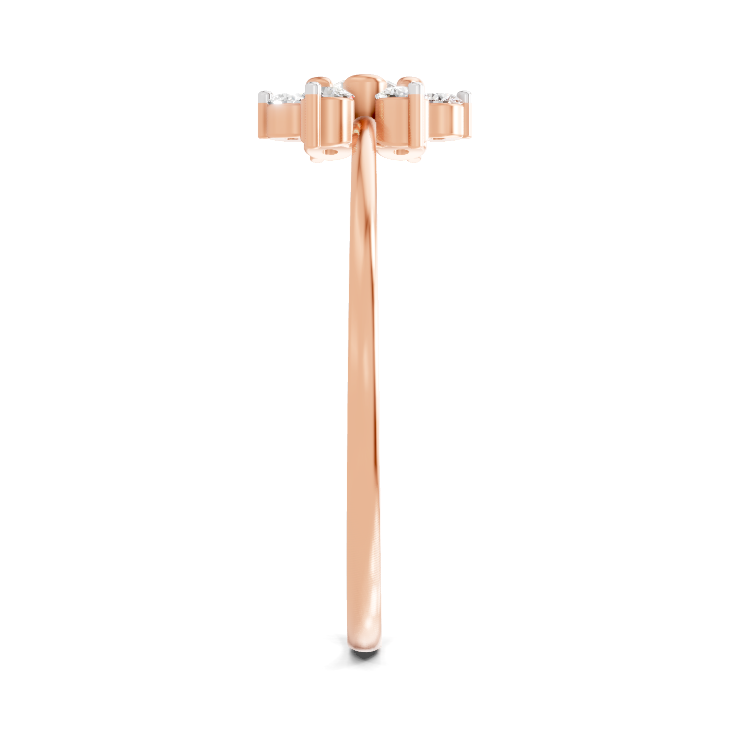 Sparkles Lab Grown Diamond 0.24 Snowflake Cluster Ring| 14K Rose Gold