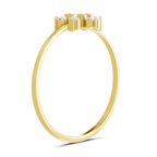 Sparkles Lab Grown Diamond 0.24 Snowflake Cluster Ring| 14K Yellow Gold