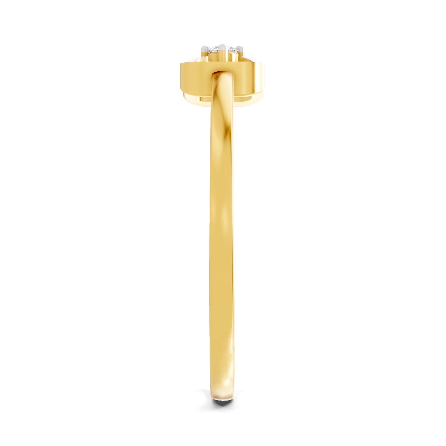 0.02 Carat  | 925 Sterling Silver Gold Plated Fashion Ring