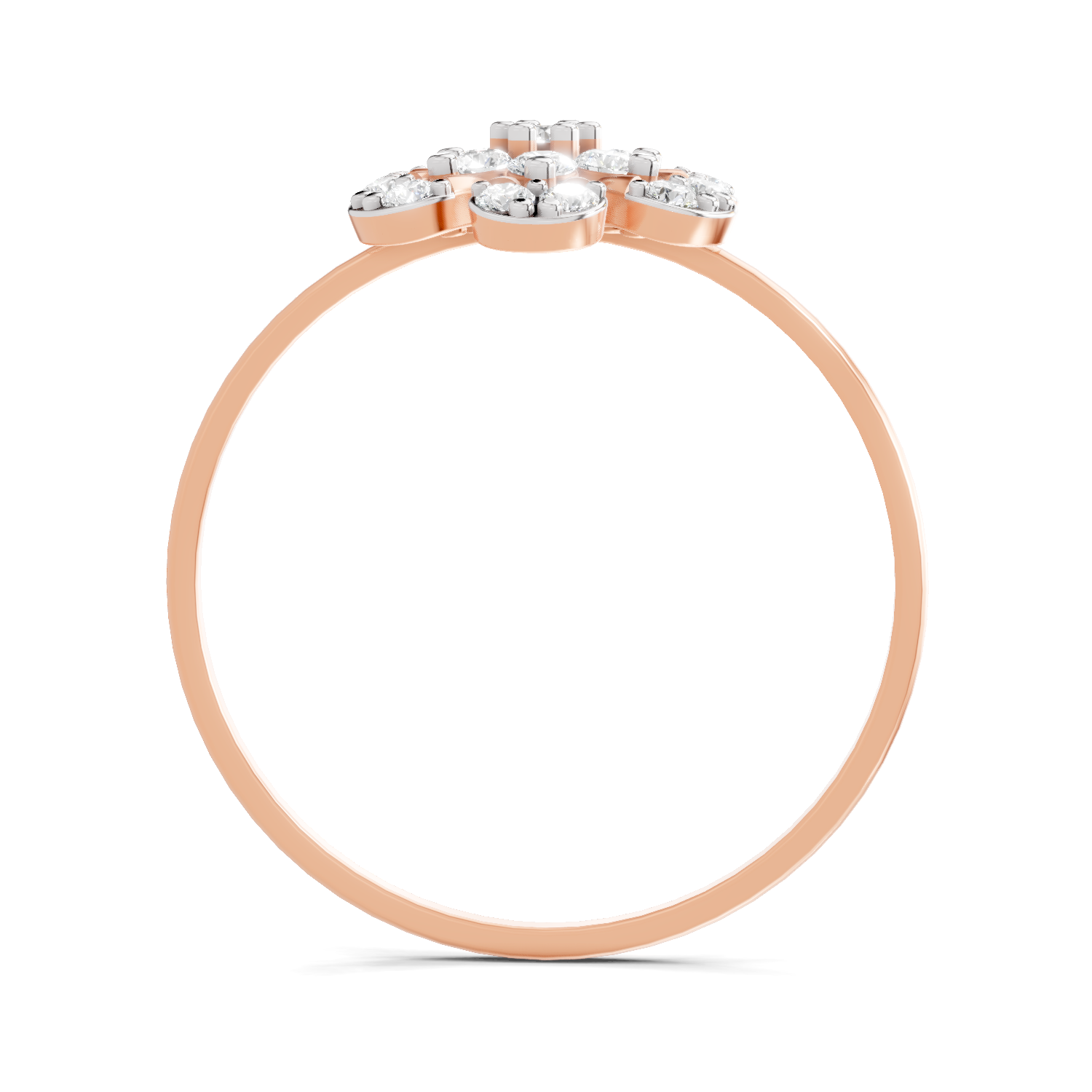 Sparkles Lab Grown Diamond 0.25 studded blossoms Ring| 14K Rose Gold