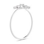 Sparkles Lab Grown Diamond 0.25 studded blossoms Ring| 14K White Gold