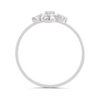 Sparkles Lab Grown Diamond 0.25 studded blossoms Ring| 14K White Gold