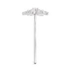 Sparkles Lab Grown Diamond 0.25 studded blossoms Ring| 14K White Gold