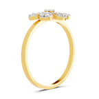 Sparkles Lab Grown Diamond 0.25 studded blossoms Ring| 14K Yellow Gold