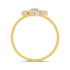Sparkles Lab Grown Diamond 0.25 studded blossoms Ring| 14K Yellow Gold