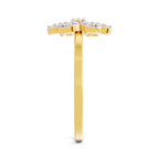 Sparkles Lab Grown Diamond 0.25 studded blossoms Ring| 14K Yellow Gold