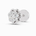 0.04 Carat Round Shape Aurora Spark Diamond Nose Pin | 14K White Gold-Screw