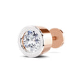 0.50 Carat Round Shape Bezel Solitaire Diamond Nose Pin | 14K Rose Gold -Screw