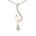 0.2 Ct Floral Diamond Pendant Necklace in 14Kt