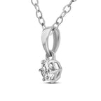 0.2 Ct 6 Prong Soltaire Pendant Necklace in 14Kt