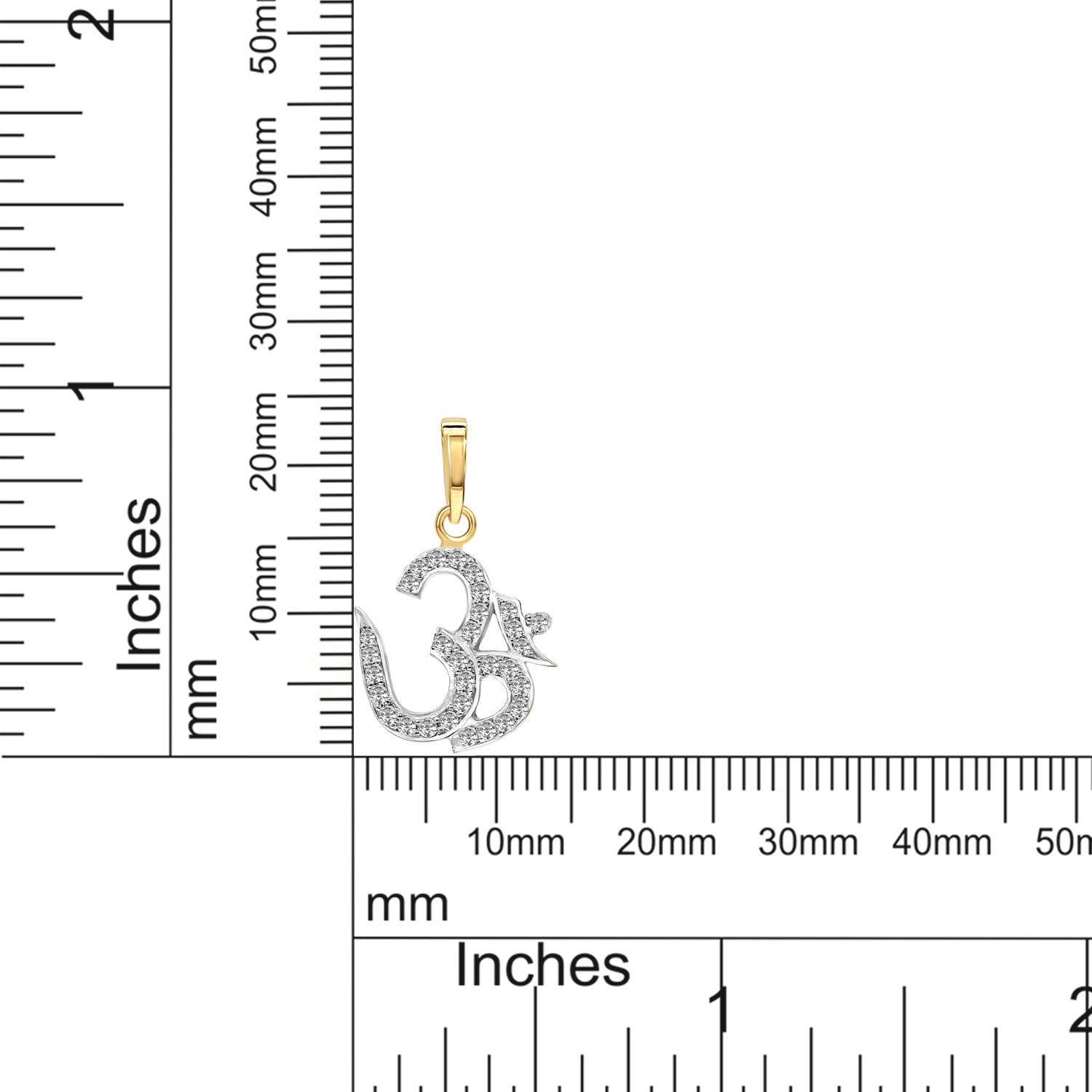 0.25 Ct Om Diamonds Pendant Necklace | 14Kt Yellow Gold