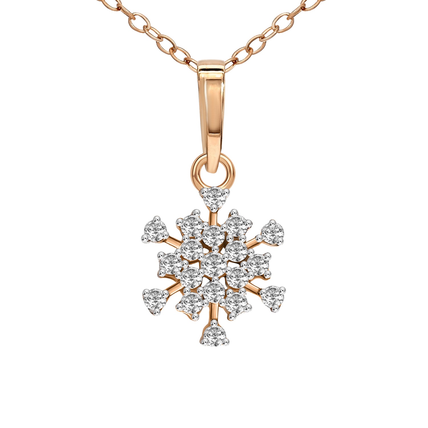 0.7 Ct Diamond Pendant Necklace in 14Kt