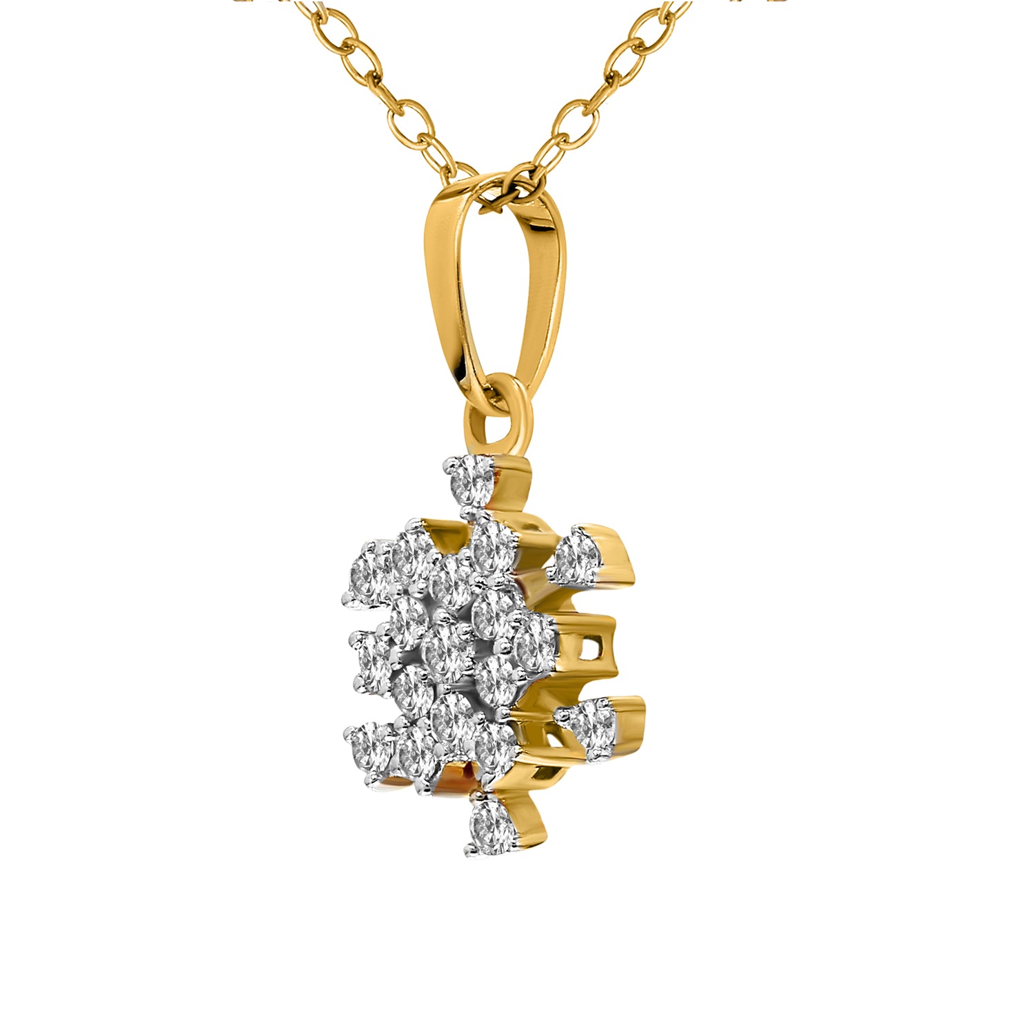 0.7 Ct Diamond Pendant Necklace in 14Kt