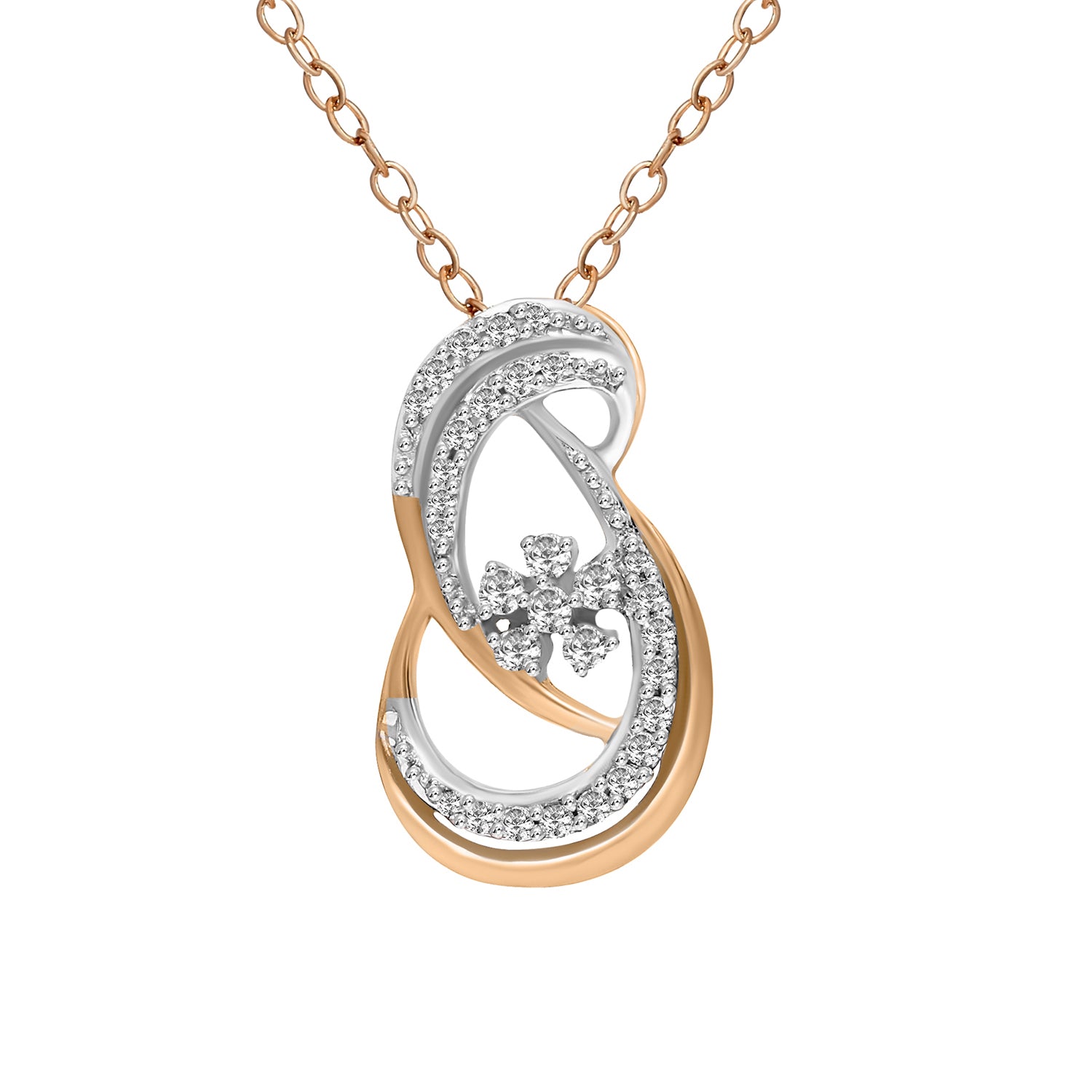 0.21 Ct Diamond Pendant Necklace in 14Kt