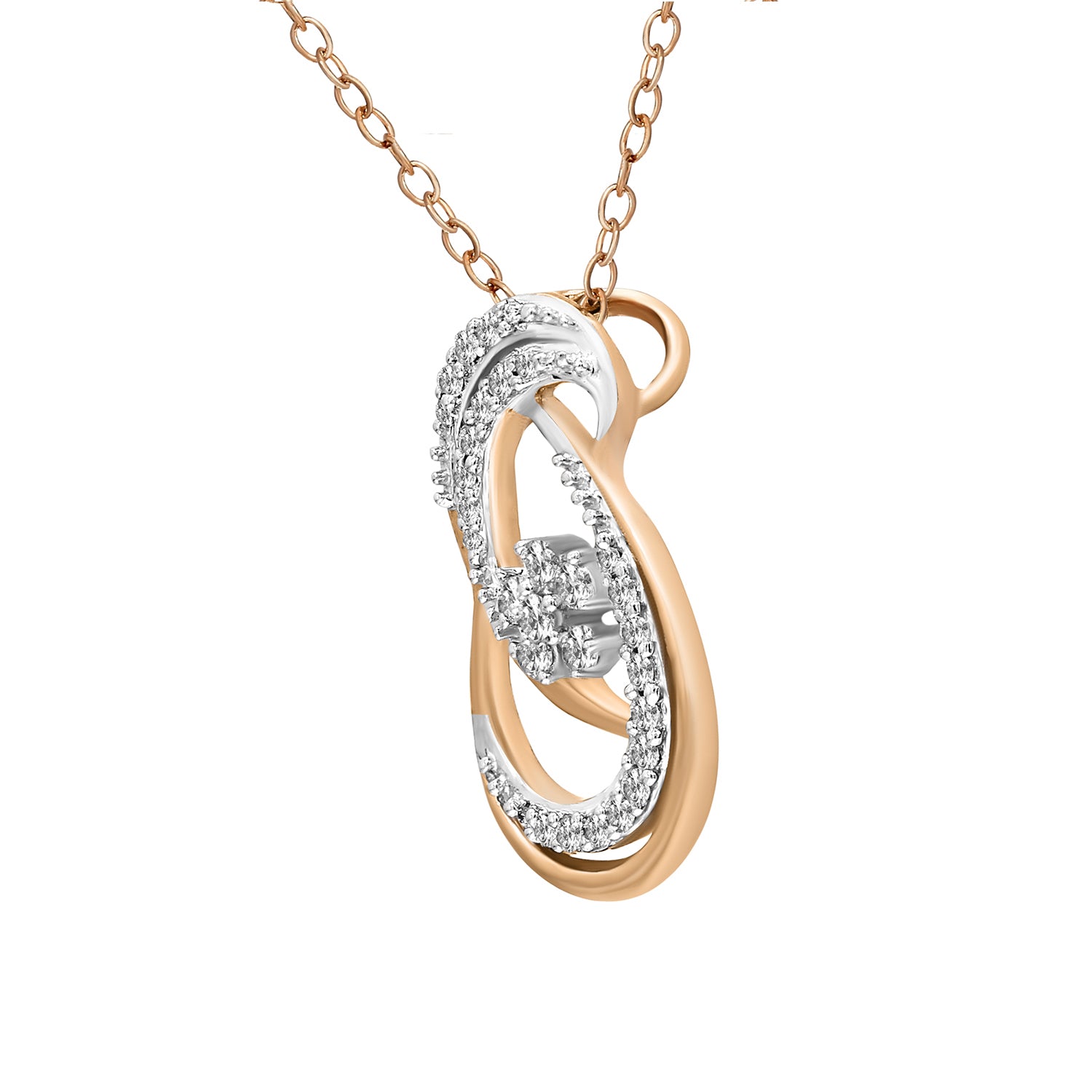 0.21 Ct Diamond Pendant Necklace in 14Kt