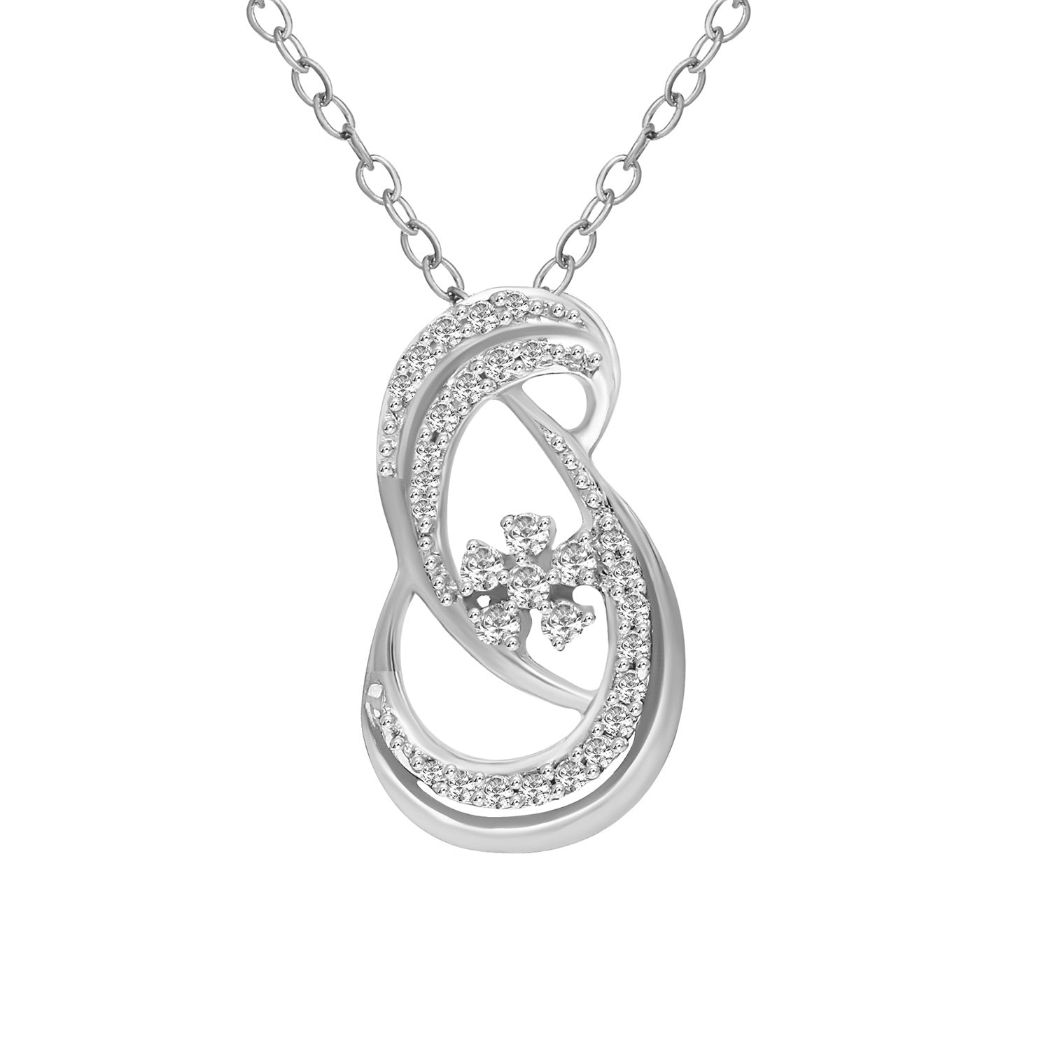 0.21 Ct Diamond Pendant Necklace in 14Kt