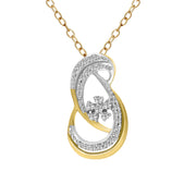 0.21 Ct Diamonds Pendant Necklace | 14Kt Yellow Gold