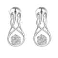 Triani Cluster Fancy Lab Grown Diamonds Earrings 0.14 Ct | 14Kt White Gold