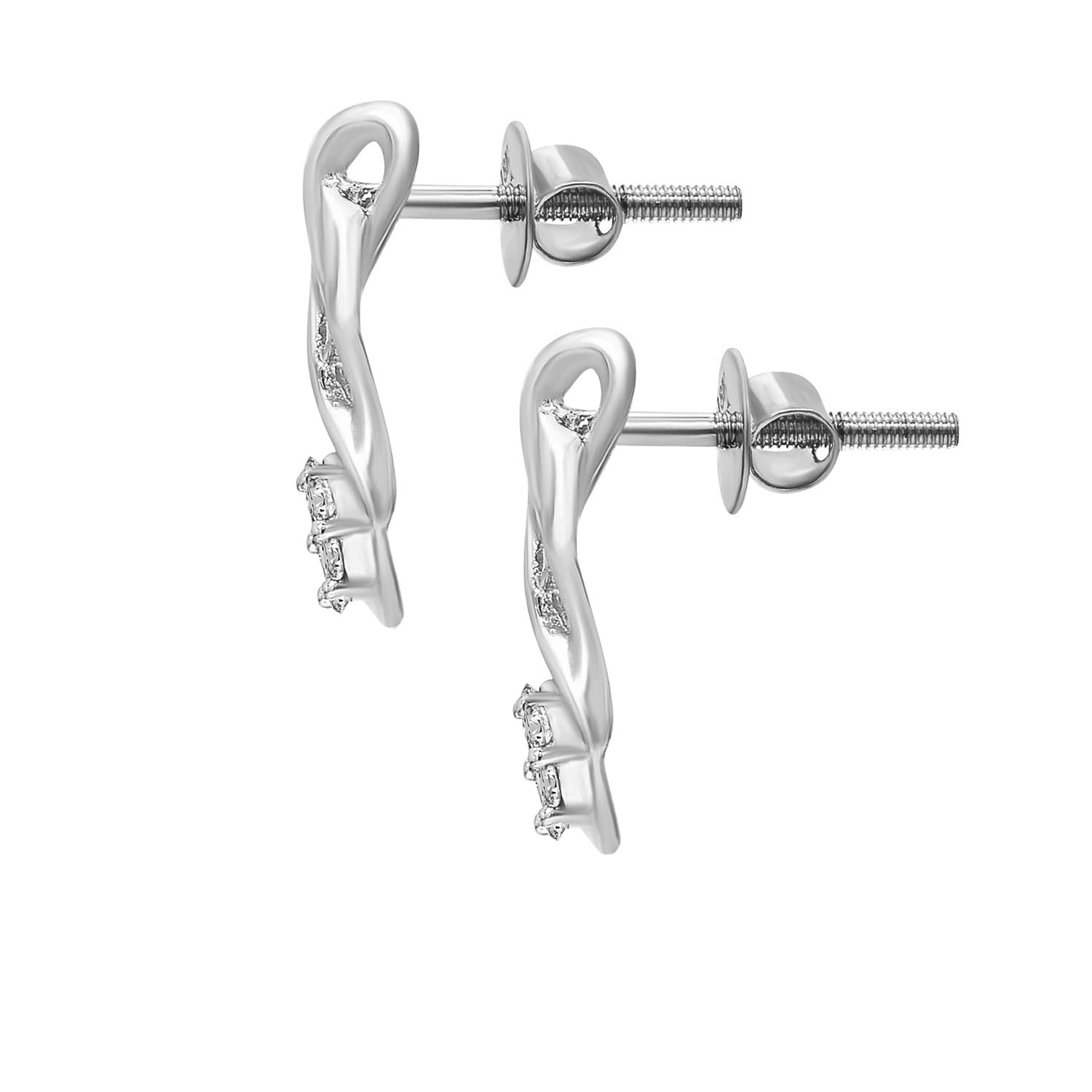 Triani Cluster Fancy Lab Grown Diamonds Earrings 0.14 Ct | 14Kt Yellow Gold