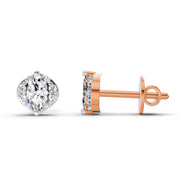 0.36 Ct Marquise Shape Diamond Stud Earrings | 14K Rose Gold