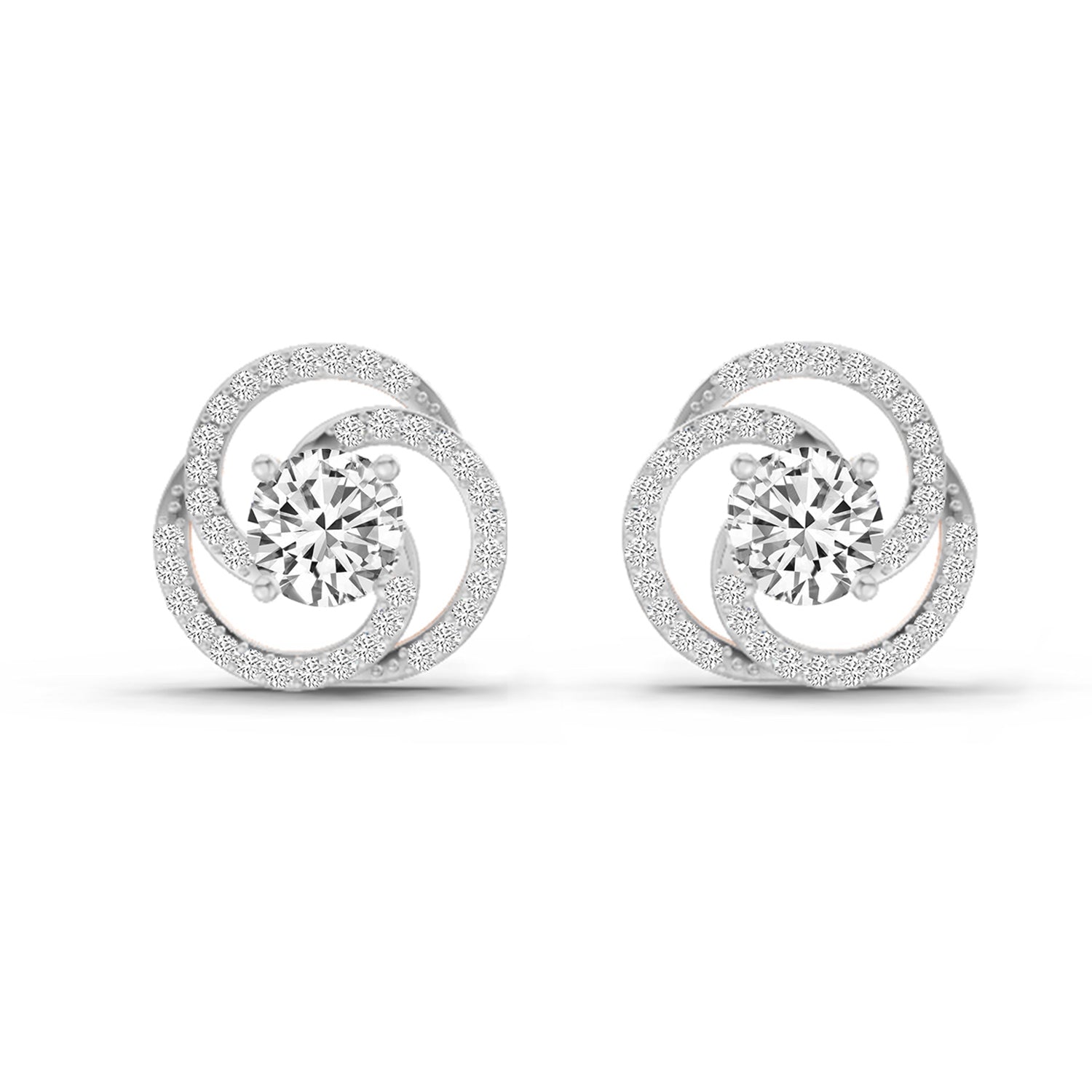 0.71 Ct Round Stud Earrings | 14K Rose Gold  FG VS Quality Diamonds