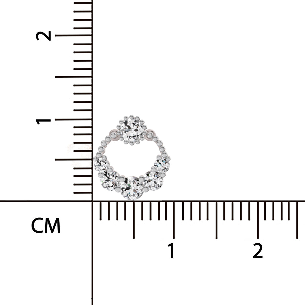 0.69 Ct Round Shape Diamond Stud Earrings | 14K Rose Gold