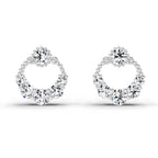 0.69 Ct Round Shape Diamond Stud Earrings | 14K Rose Gold