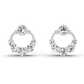 0.69 Ct Round Shape Diamond Stud Earrings | 14K White Gold