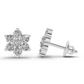 0.35 Ct  Round Shape Diamond Stud Earrings | 14K White Gold