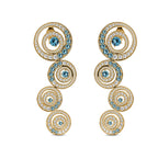 Sparkles Celestial Blue Cascade Diamond Earring