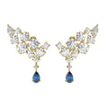 Sparkles Sapphire Climber Diamond Earring