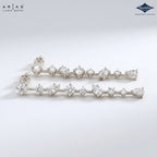 Arias by Lara Dutta Multi-Shape Diamond Linear Drop Earring