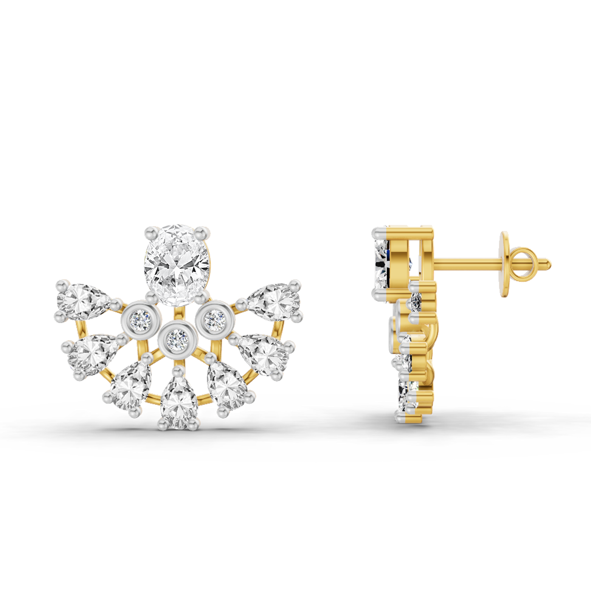 2.27 Ct Stud Earrings | 14K Yellow Gold