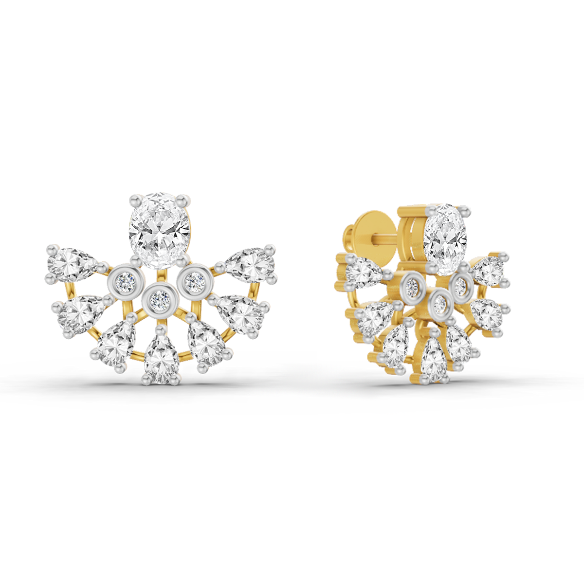 2.27 Ct Stud Earrings | 14K Yellow Gold