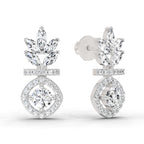 1.26 Ct Marquise Shape Dangle Diamond Earrings | 14K Rose Gold