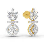 1.26 Ct Marquise Shape Dangle Diamond Earrings | 14K Rose Gold