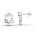 0.80 Ct Round Earrings | 14Kt White Gold