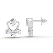 0.80 Ct Round Earrings | 14Kt White Gold
